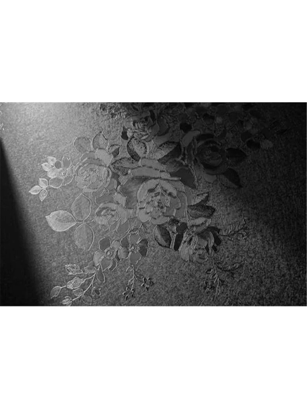 Black Floral Peel Stick Wallpaper Embossed Textured Removable Vinyl Contact